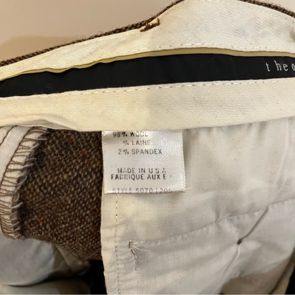 theory pants size 00 in brown wool flared leg - Picture 5 of 5